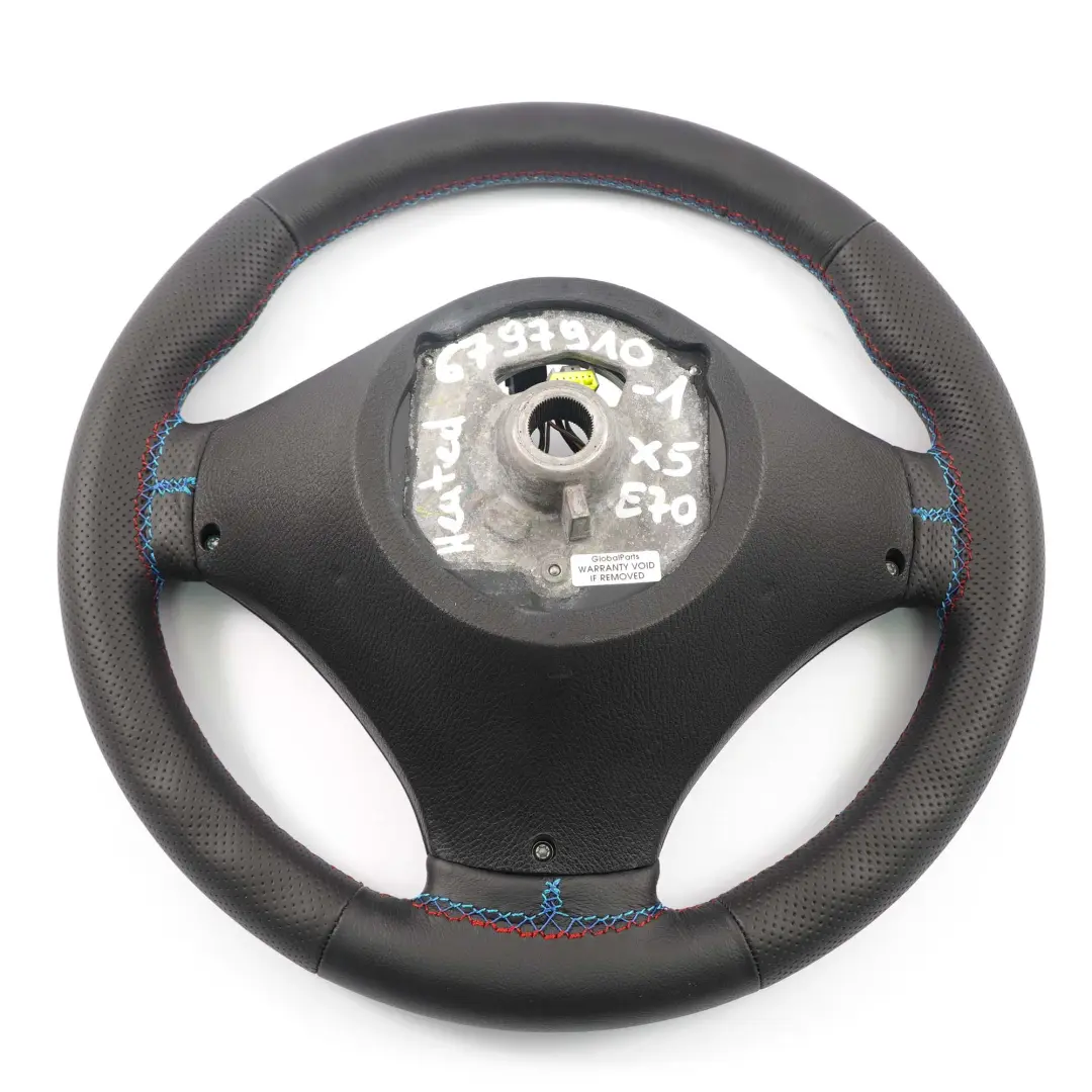  Steering Wheel BMW X5 E70 Heated NEW Black Leather Sport M-tricolored - SKU 6797910-1 - Part number 6797910
