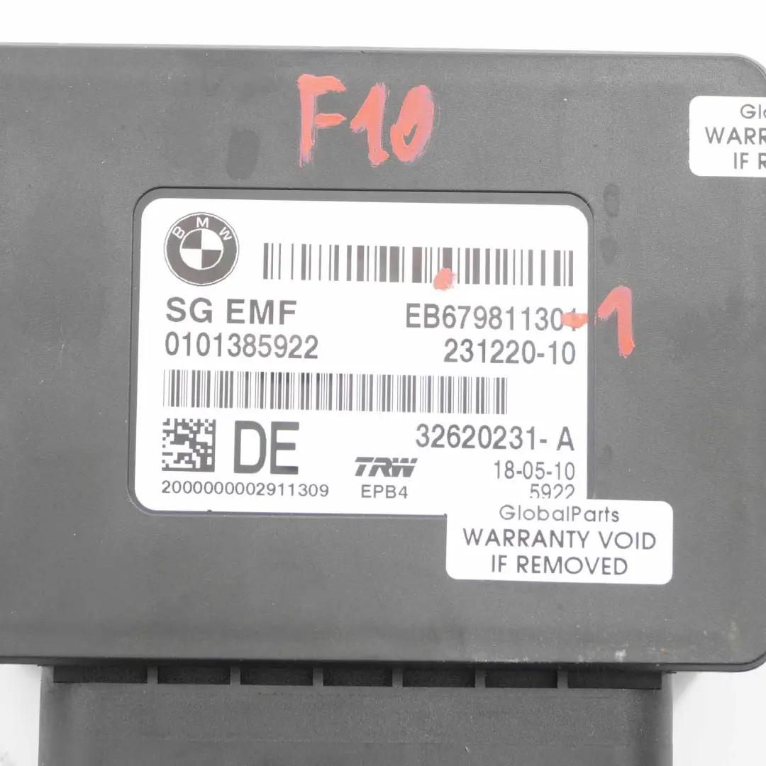 BMW F10 F11 LCI Control Unit Module Parking Handbrake EMF - SKU 6798113-1 - Part number 6798113