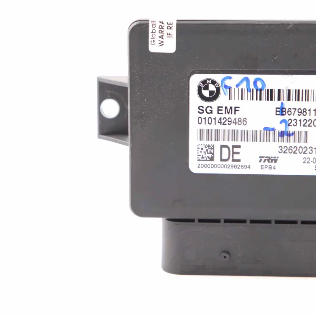 Control Unit Module Parking Handbrake EMF to BMW F10 F11 LCI with Part number 6798113 BMW F10 F11 LCI Control Unit Module Parking Handbrake EMF - SKU 6798113-2 - Part number 6798113