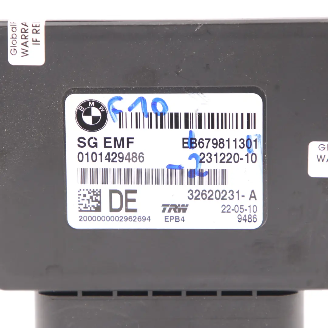 Control Unit Module Parking Handbrake EMF to BMW F10 F11 LCI with Part number 6798113 BMW F10 F11 LCI Control Unit Module Parking Handbrake EMF - SKU 6798113-2 - Part number 6798113