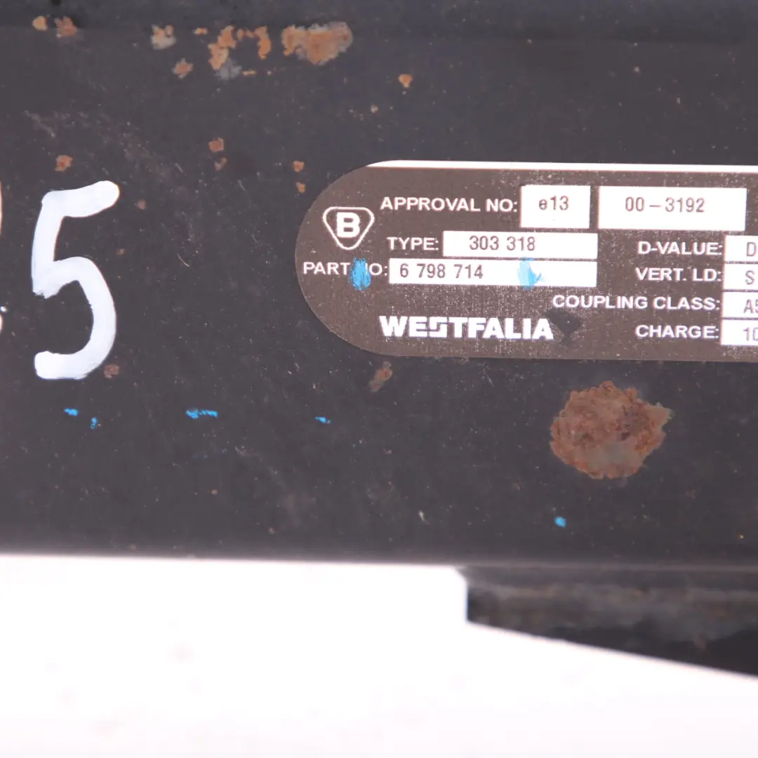 Bumper BMW X3 F25 Westfalia Carrier Support Bar Towing Hitch Bar to Rear with Part number 6798714 Rear Bumper BMW X3 F25 Westfalia Carrier Support Bar Towing Hitch Bar - SKU 6798714 - Part number 6798714