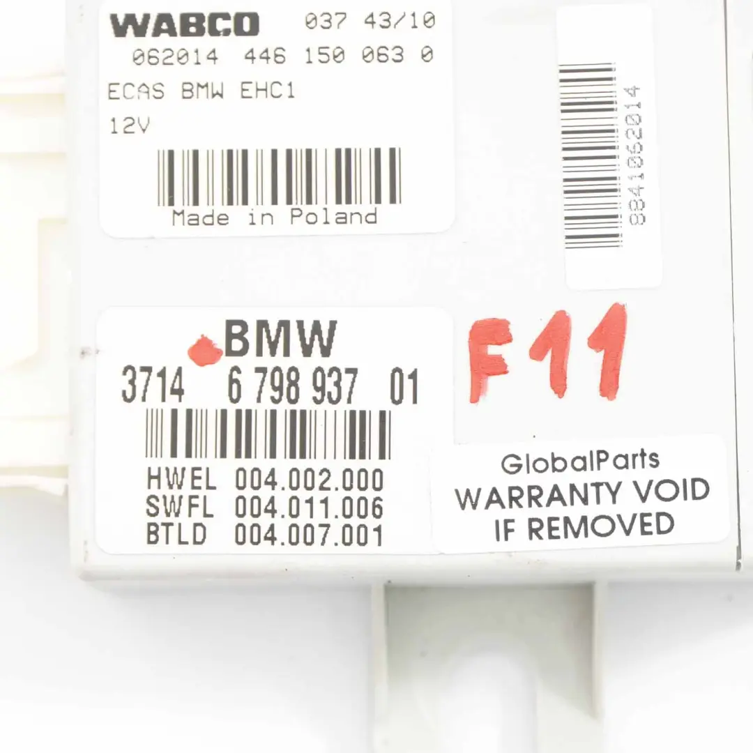 Sospensione Pneumatica Unità Controllo Asse Posteriore per BMW F11 Touring con numero di parte 6798937 BMW F11 Touring Sospensione Pneumatica Unità Controllo Asse Posteriore - SKU 6798937 - Numero di parte 6798937