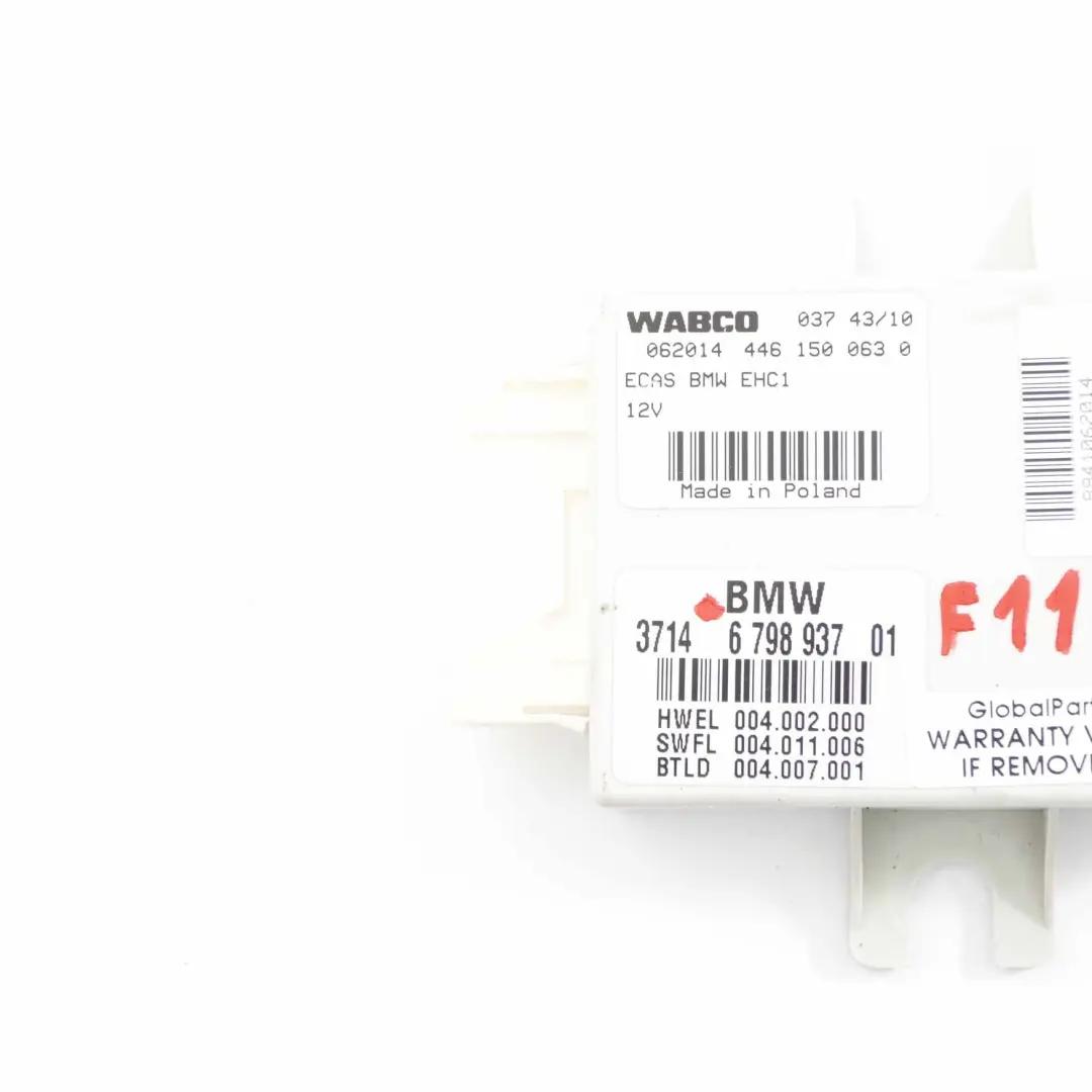 Moduł Sterownik Zawieszenia Pneumatycznego do BMW F11 o numerze 6798937 BMW F11 Moduł Sterownik Zawieszenia Pneumatycznego - SKU 6798937 - Numer Części 6798937