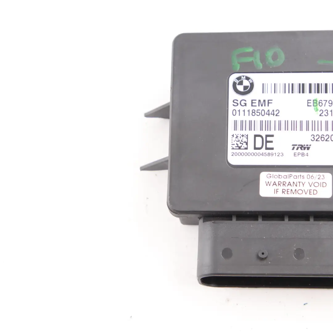 Control Unit BMW F10 F11 X3 F25 Parking Brake Handbrake Module EMF to with Part number 6799083 Control Unit BMW F10 F11 X3 F25 Parking Brake Handbrake Module EMF - SKU 6799083-1 - Part number 6799083