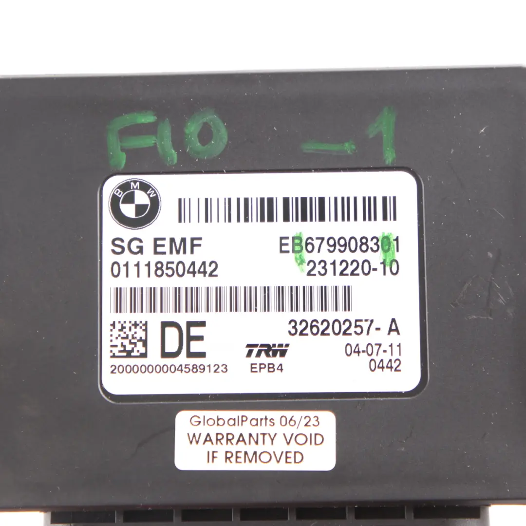 Control Unit BMW F10 F11 X3 F25 Parking Brake Handbrake Module EMF  - SKU 6799083-1 - Part number 6799083