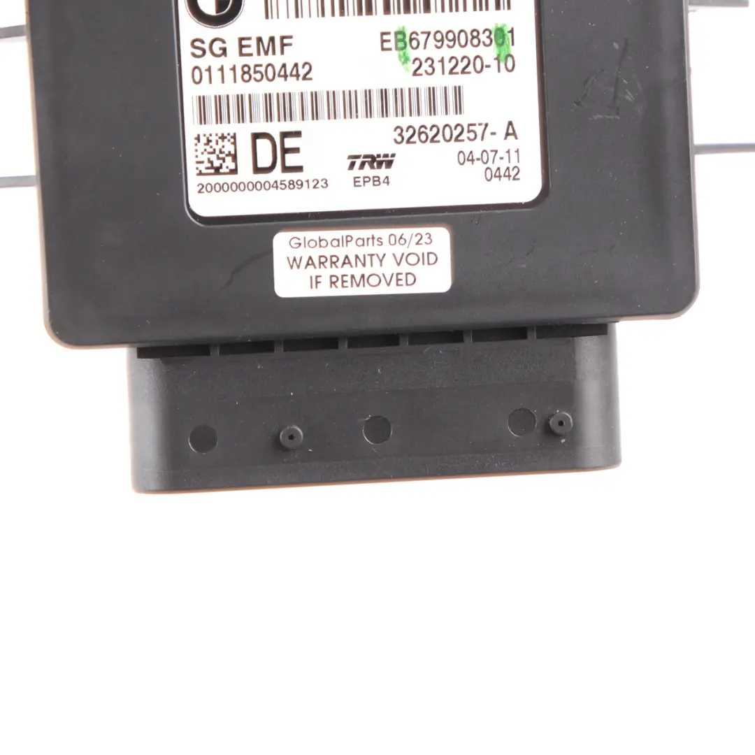 Control Unit BMW F10 F11 X3 F25 Parking Brake Handbrake Module EMF to with Part number 6799083 Control Unit BMW F10 F11 X3 F25 Parking Brake Handbrake Module EMF - SKU 6799083-1 - Part number 6799083