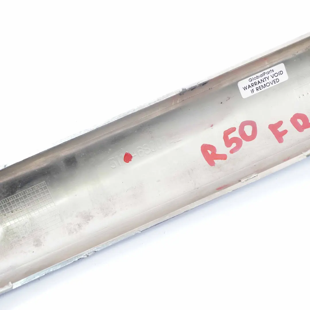 Garniture Chromée Inférieure Pare Chocs Avant Droit pour Mini Cooper One R50 à propos du numéro de pièce 6800142 Mini Cooper One R50 Garniture Chromée Inférieure Pare Chocs Avant Droit - SKU 6800142 - Numéro de pièce 6800142