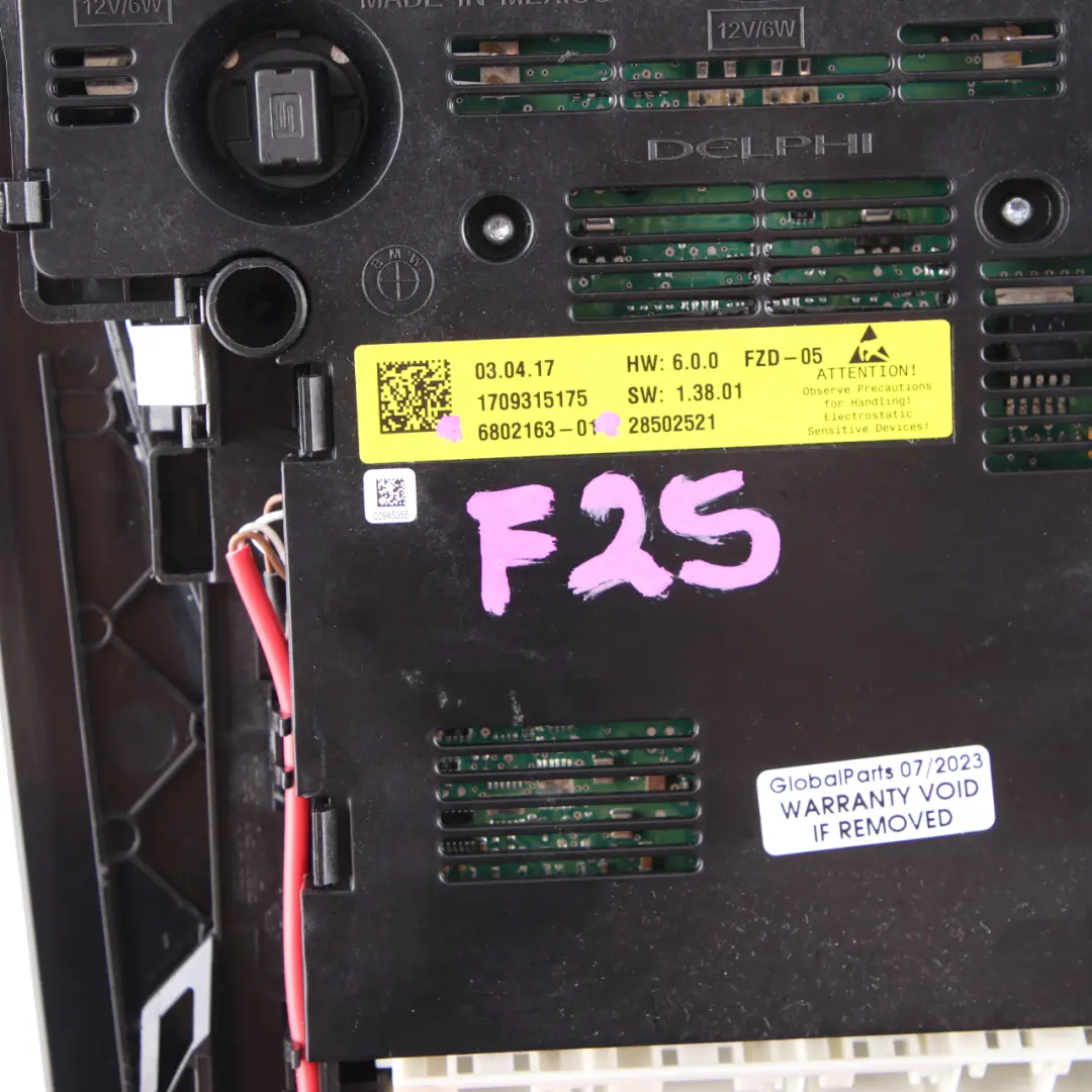 BMW X3 F25 Dach Schalter Vorne Innen Beleuchtung Lampe Panel Dachhimmel Schwarz - SKU 6802163 - Teilenummer 6802163
