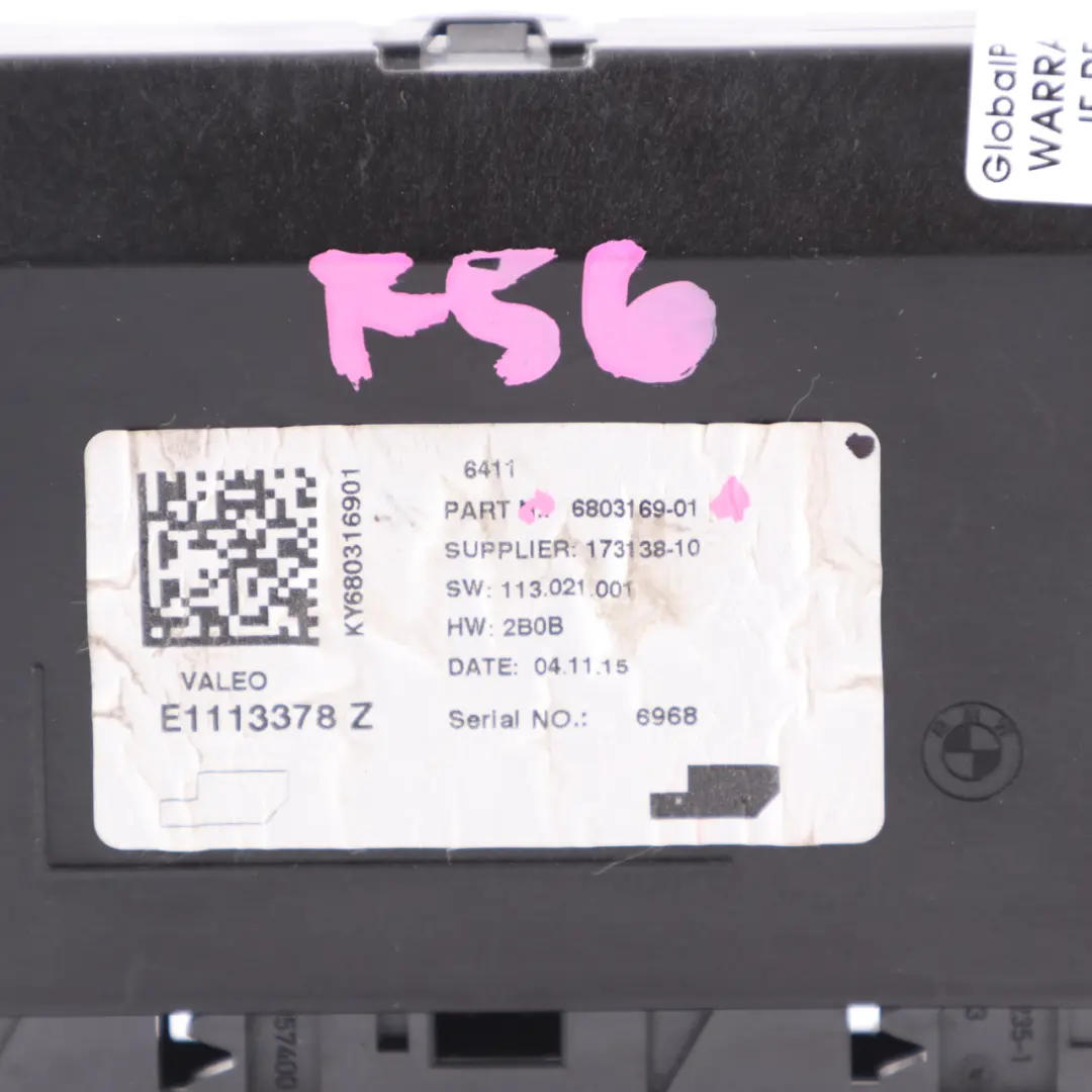 Con Module BMW F20 F30 F31 Mini F55 F56 Air Conditioning A/C Unit to Air with Part number 6803169 Air Con Module BMW F20 F30 F31 Mini F55 F56 Air Conditioning A/C Unit - SKU 6803169 - Part number 6803169