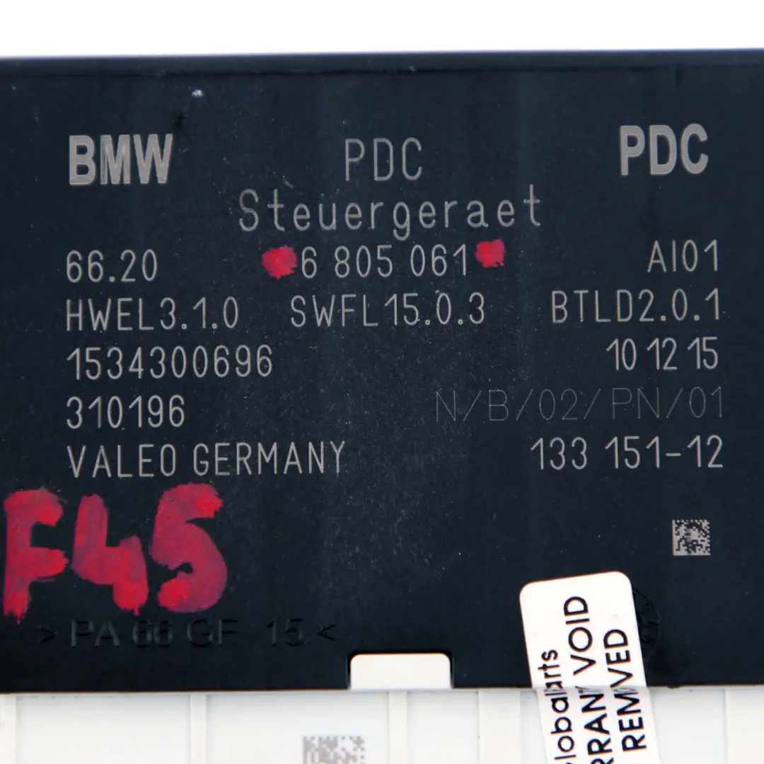 Parking Assistant PDC Control Unit Module to BMW F45 F46 Mini F55 F56 F57 with Part number 6805061 BMW F45 F46 Mini F55 F56 F57 Parking Assistant PDC Control Unit Module - SKU 6805061 - Part number 6805061