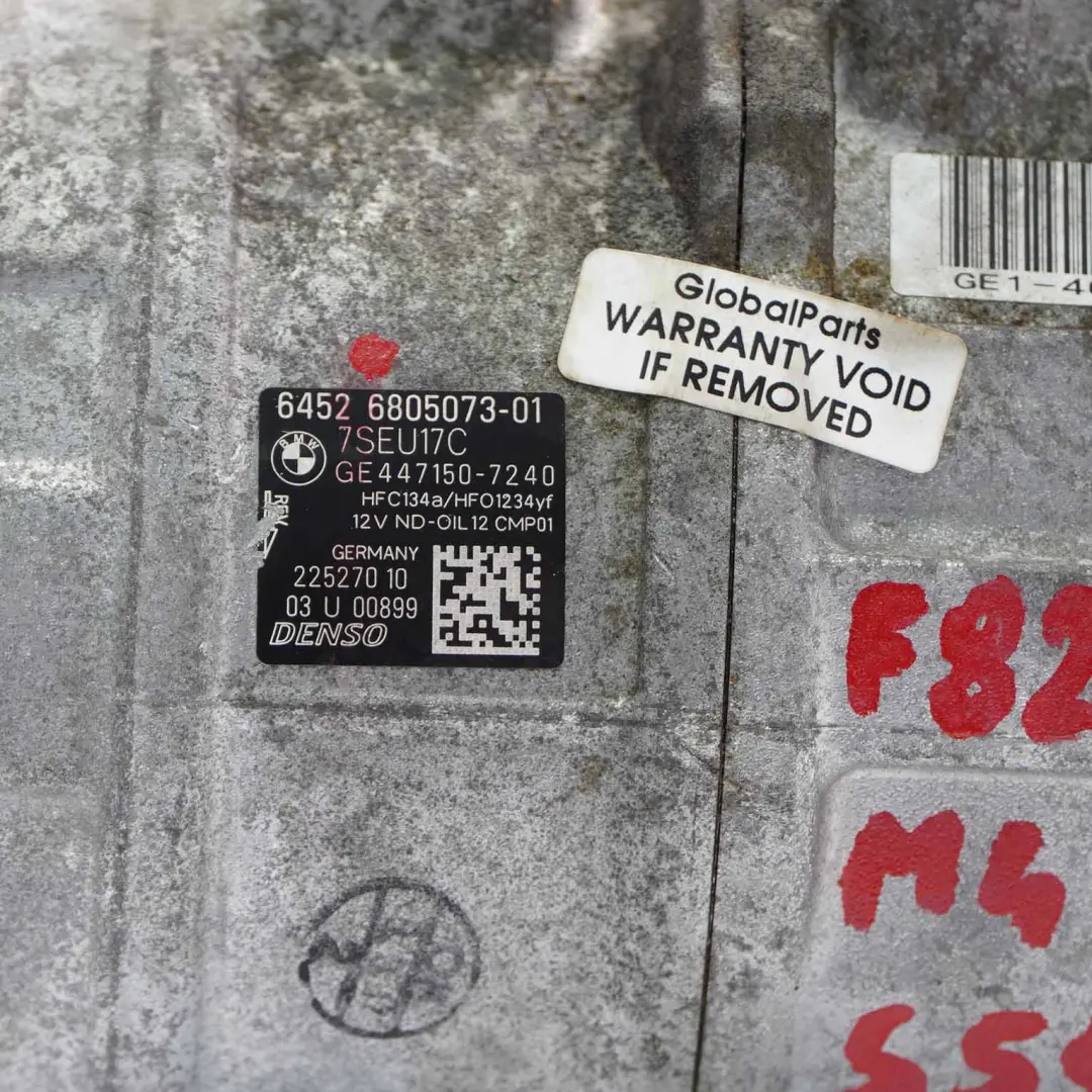 Condizionata BMW F82 F83 M4 LCI S55 Benzina A/C Pompa per Compressore Aria con numero di parte 6805073 Compressore Aria Condizionata BMW F82 F83 M4 LCI S55 Benzina A/C Pompa - SKU 6805073 - Numero di parte 6805073