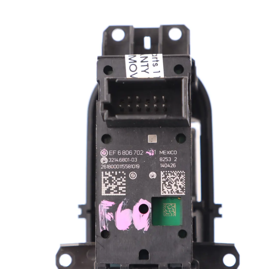 Parking Brake Switch Mini F54 F60 Electric Handbrake Control Button Unit to with Part number 6806702 Parking Brake Switch Mini F54 F60 Electric Handbrake Control Button Unit - SKU 6806702 - Part number 6806702