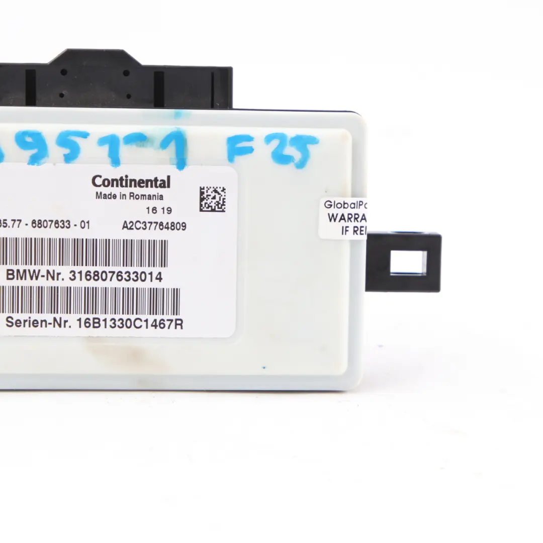 Unidad Control BMW F01 F07 F10 F11 F25 Módul Aire ECU Continental  - SKU 6807633 - Número de pieza 6807633