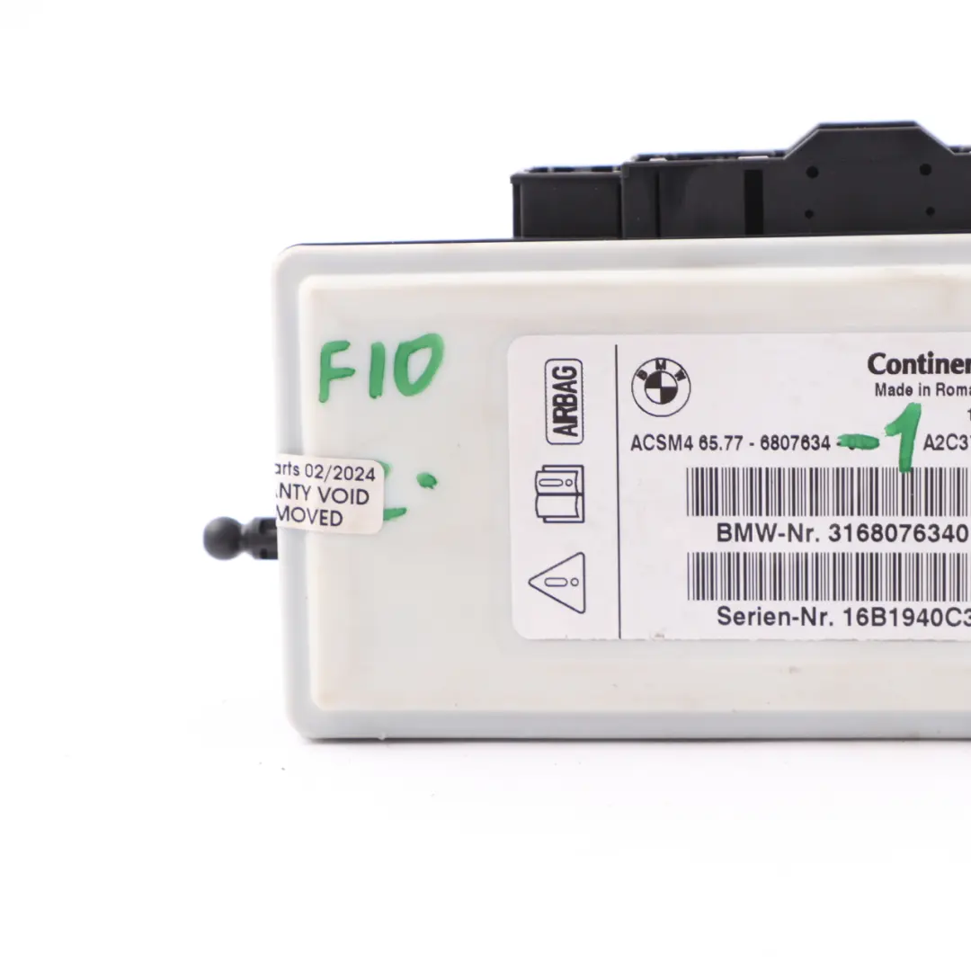 Module BMW F10 F11 F22 F30 LCI F32 X3 F25 SRS Control Unit ECU to Air with Part number 6807634 Air Module BMW F10 F11 F22 F30 LCI F32 X3 F25 SRS Control Unit ECU - SKU 6807634-1 - Part number 6807634