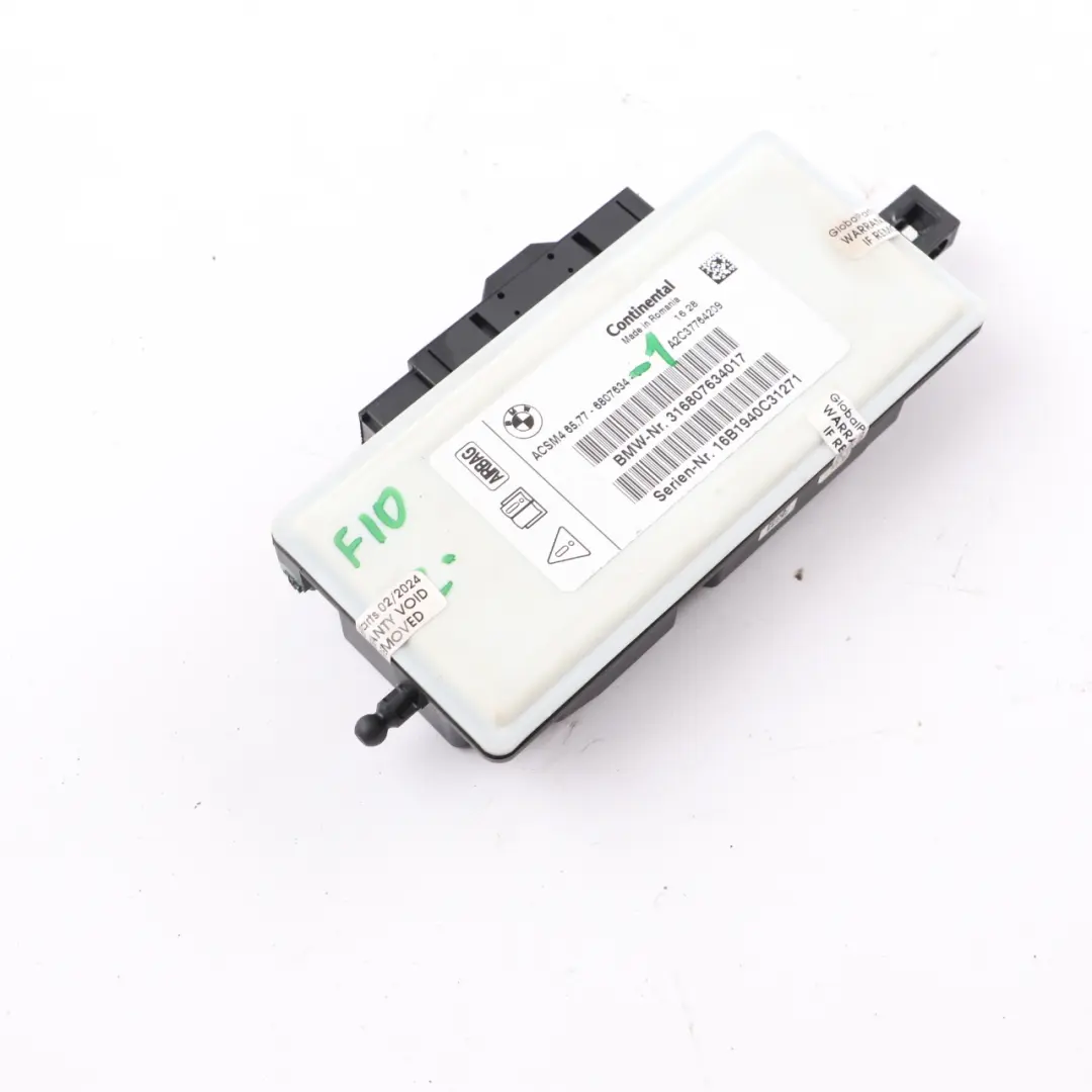 Module BMW F10 F11 F22 F30 LCI F32 X3 F25 SRS Control Unit ECU to Air with Part number 6807634 Air Module BMW F10 F11 F22 F30 LCI F32 X3 F25 SRS Control Unit ECU - SKU 6807634-1 - Part number 6807634