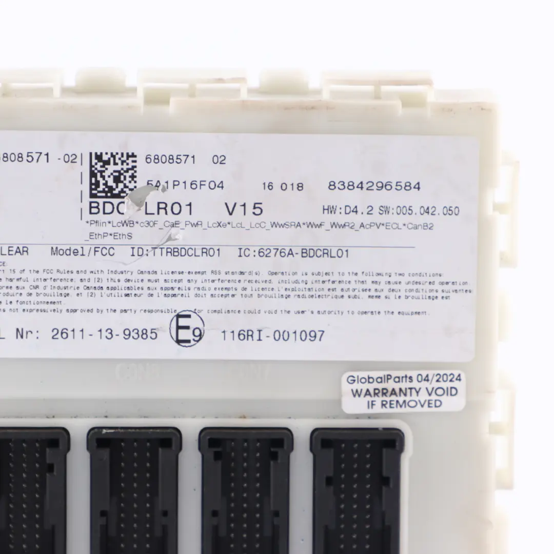 ECU Body Domain Controller BDC Module to Mini Cooper One F54 F55 F56 F60 with Part number 6808571 Mini Cooper One F54 F55 F56 F60 ECU Body Domain Controller BDC Module - SKU 6808571 - Part number 6808571