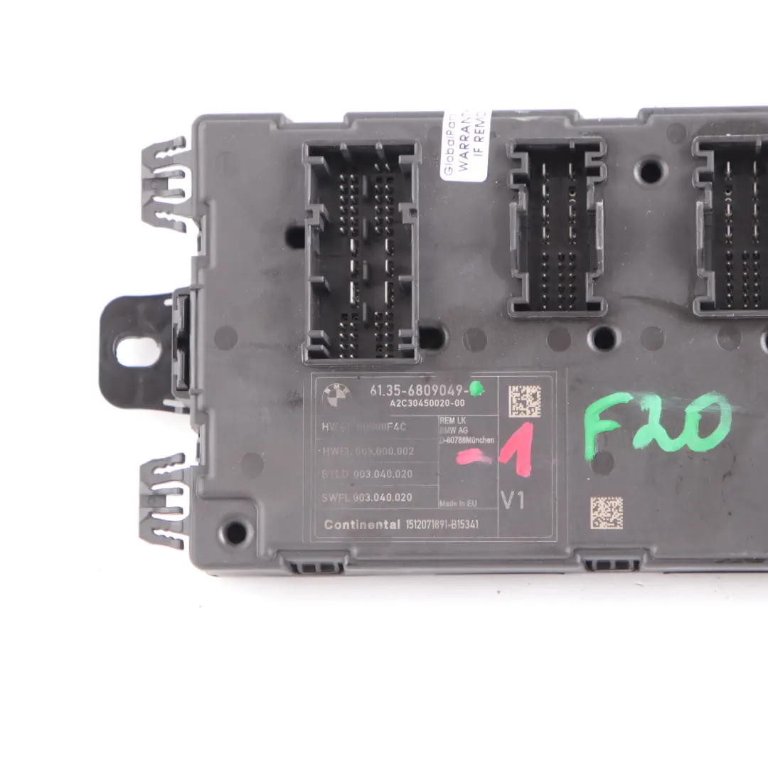 Body Control Unit Module REM to BMW F20 F21 F30 F31 F32 with Part number 6809049 BMW F20 F21 F30 F31 F32 Body Control Unit Module REM - SKU 6809049-1 - Part number 6809049