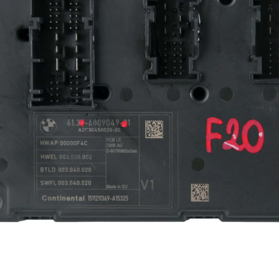 BMW F20 F21 F30 F31 F32 Module Unité Contrôle Carrosserie REM - SKU 6809049 - Numéro de pièce 6809049