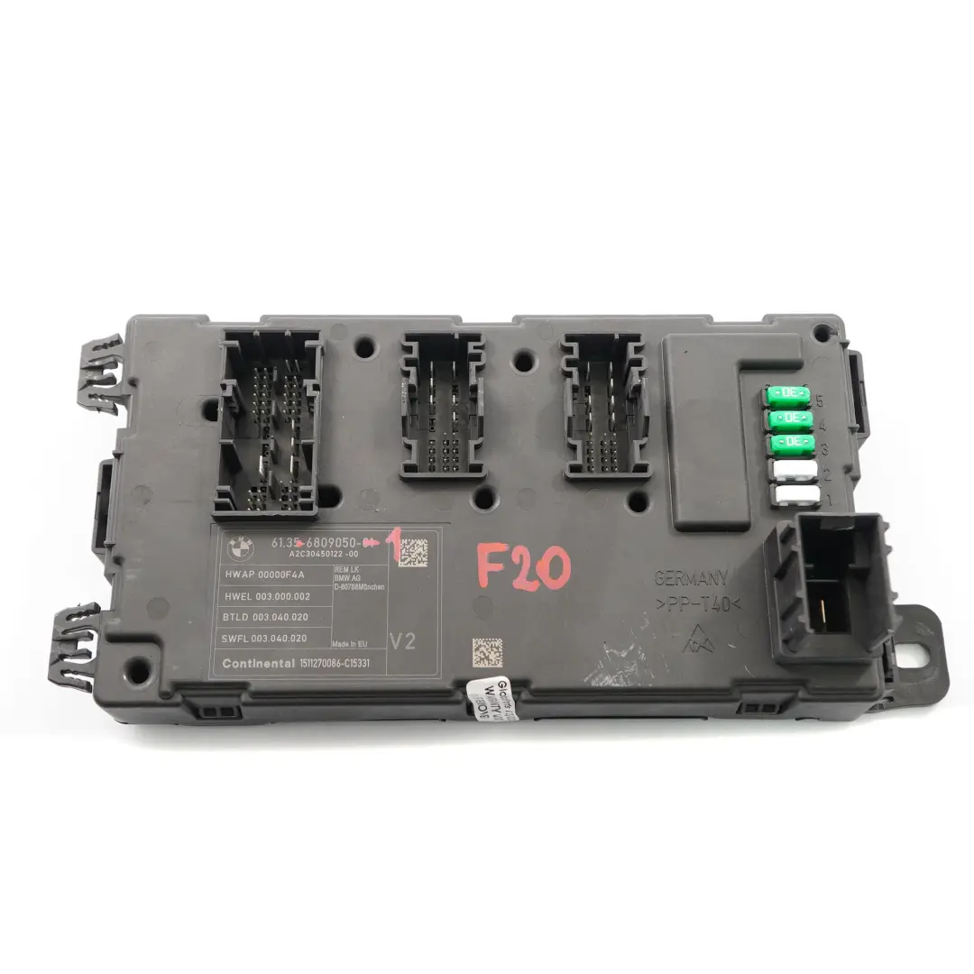 Hinteres modul REM Sicherungs kasten Steuergerät V2 ECU BMW F20 F30 F36 - SKU 6809050-1 - Teilenummer 6809050