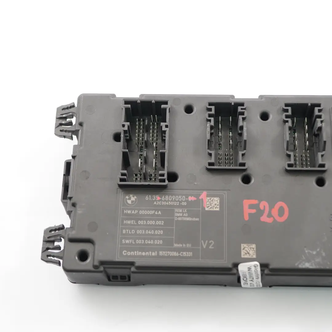 Módulo Electrónico Trasero REM Fusibles Unidad V2 ECU para BMW F20 F30 F36 con número de pieza 6809050 BMW F20 F30 F36 Módulo Electrónico Trasero REM Fusibles Unidad V2 ECU - SKU 6809050-1 - Número de pieza 6809050