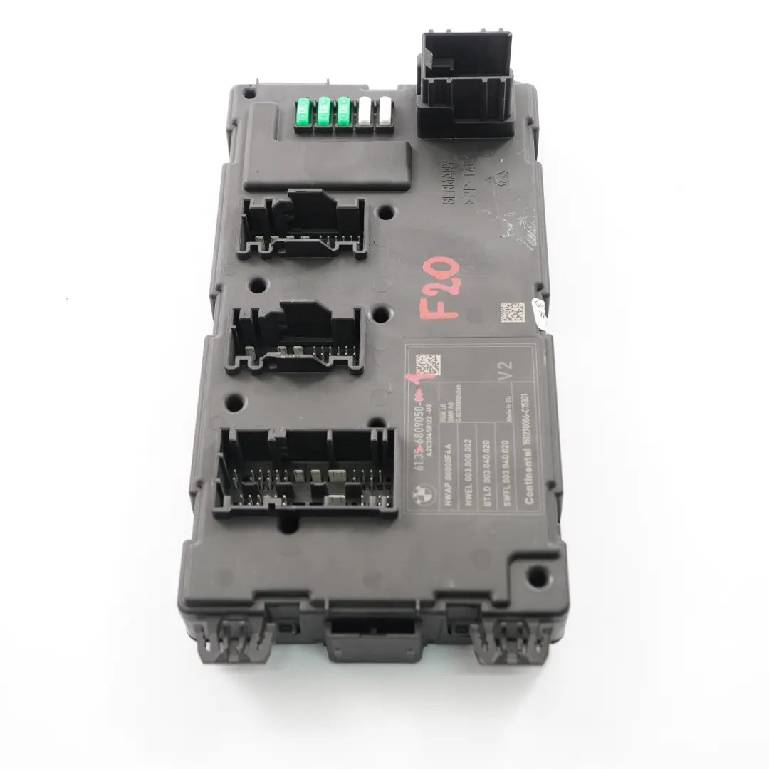 BMW F20 F30 F36 Módulo Electrónico Trasero REM Fusibles Unidad V2 ECU - SKU 6809050-1 - Número de pieza 6809050