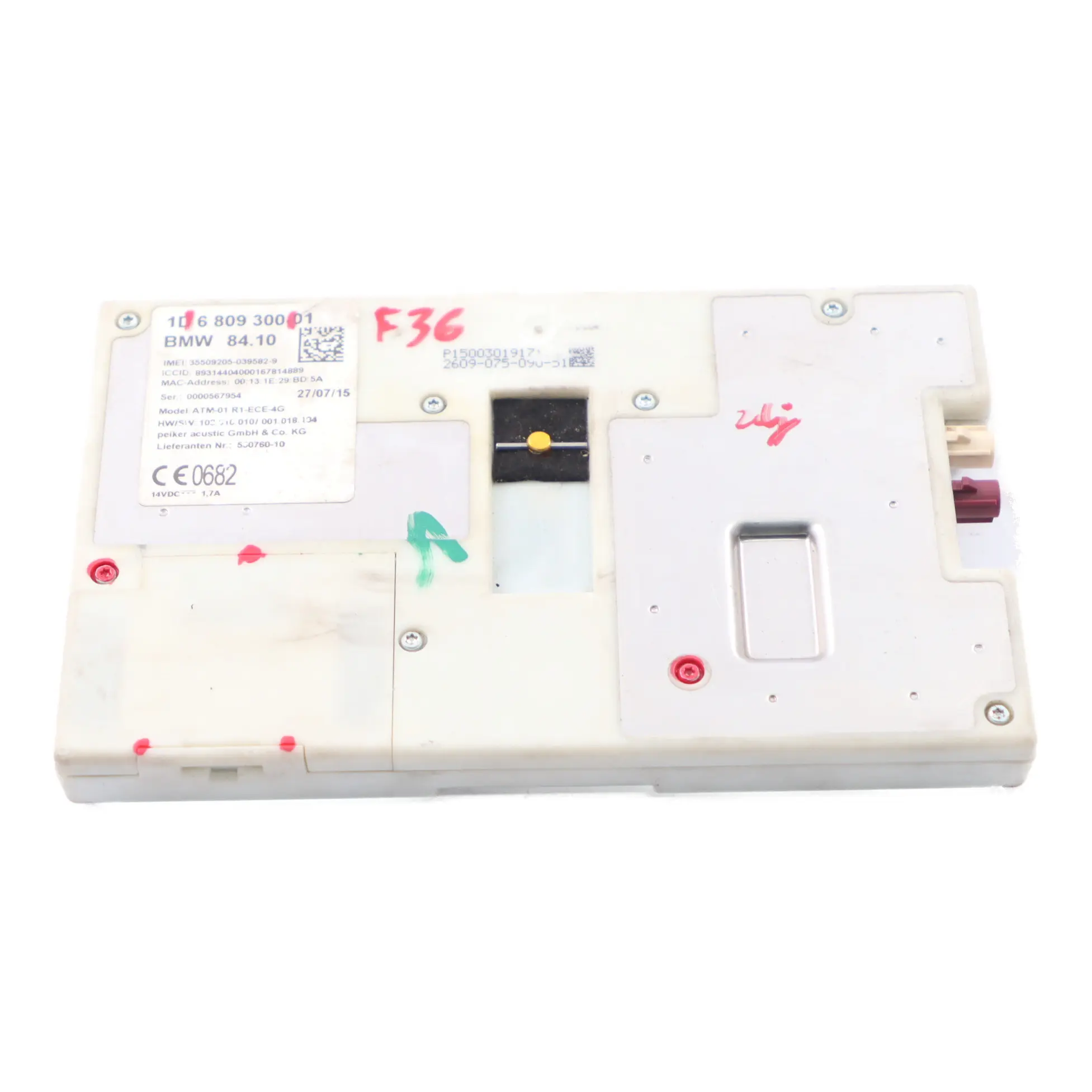 BMW F30 F36 G11 Module télématique Unité contrôle Bluetooth Telematik 6809300