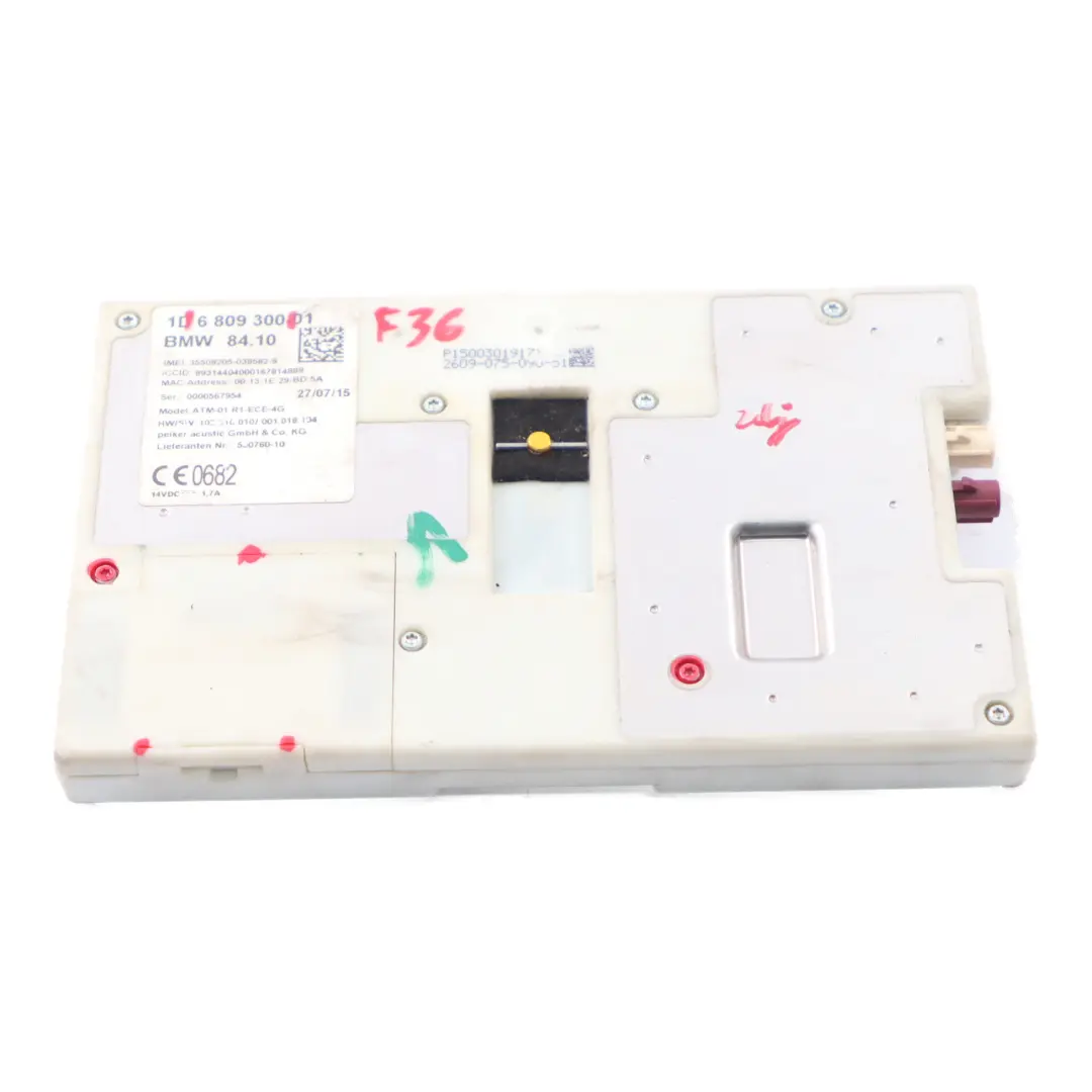 Modulo Telematico Bluetooth Telematik Controllo ECU per BMW F30 F36 G11 con numero di parte 6809300 BMW F30 F36 G11 Modulo Telematico Bluetooth Telematik Controllo ECU - SKU 6809300 - Numero di parte 6809300