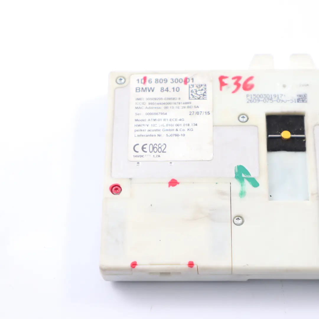 Telematik Modul Bluetooth Telematik Steuergerät ECU für BMW F30 F36 G11 mit Teilenummer 6809300 BMW F30 F36 G11 Telematik Modul Bluetooth Telematik Steuergerät ECU - SKU 6809300 - Teilenummer 6809300