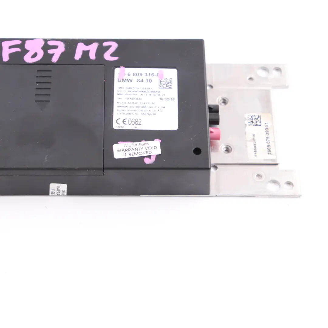 Telematics Module Bluetooth Communications Control to BMW F10 F20 F23 F30 with Part number 6809316 BMW F10 F20 F23 F30 Telematics Module Bluetooth Communications Control - SKU 6809316 - Part number 6809316