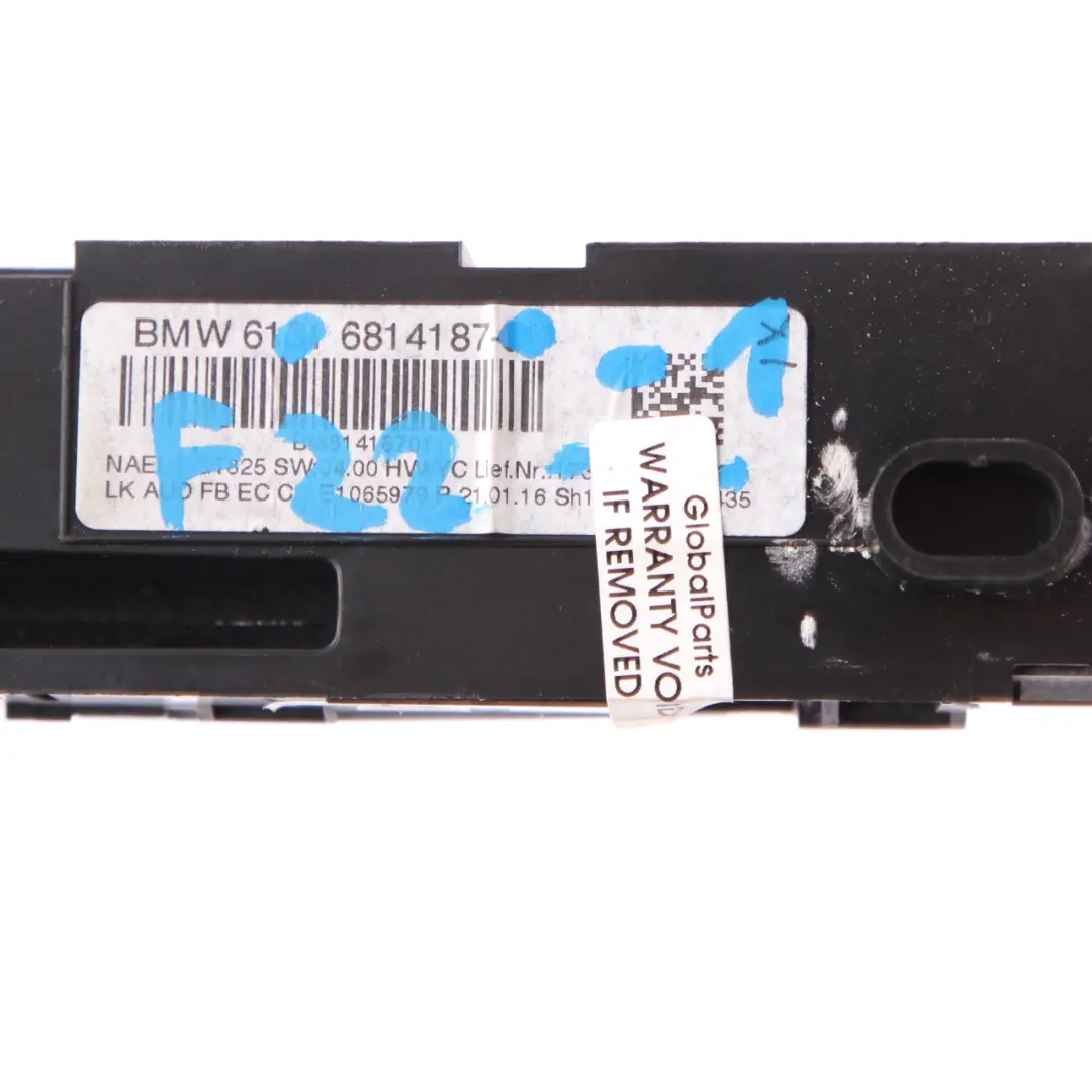  Módulo audio BMW F20 F30 F31 F32 Unidad de mando FBM Panel control - SKU 6814187-1 - Número de pieza 6814187