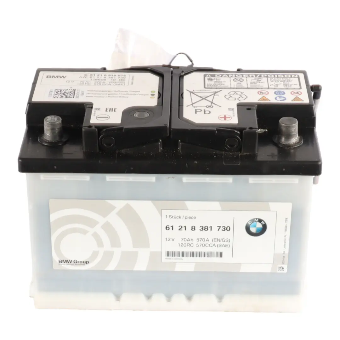 Accumulator Battery 70Ah 570A 8381730 to BMW 12V with Part number 6818076 BMW 12V Accumulator Battery 70Ah 570A 8381730 - SKU 6818076 - Part number 6818076