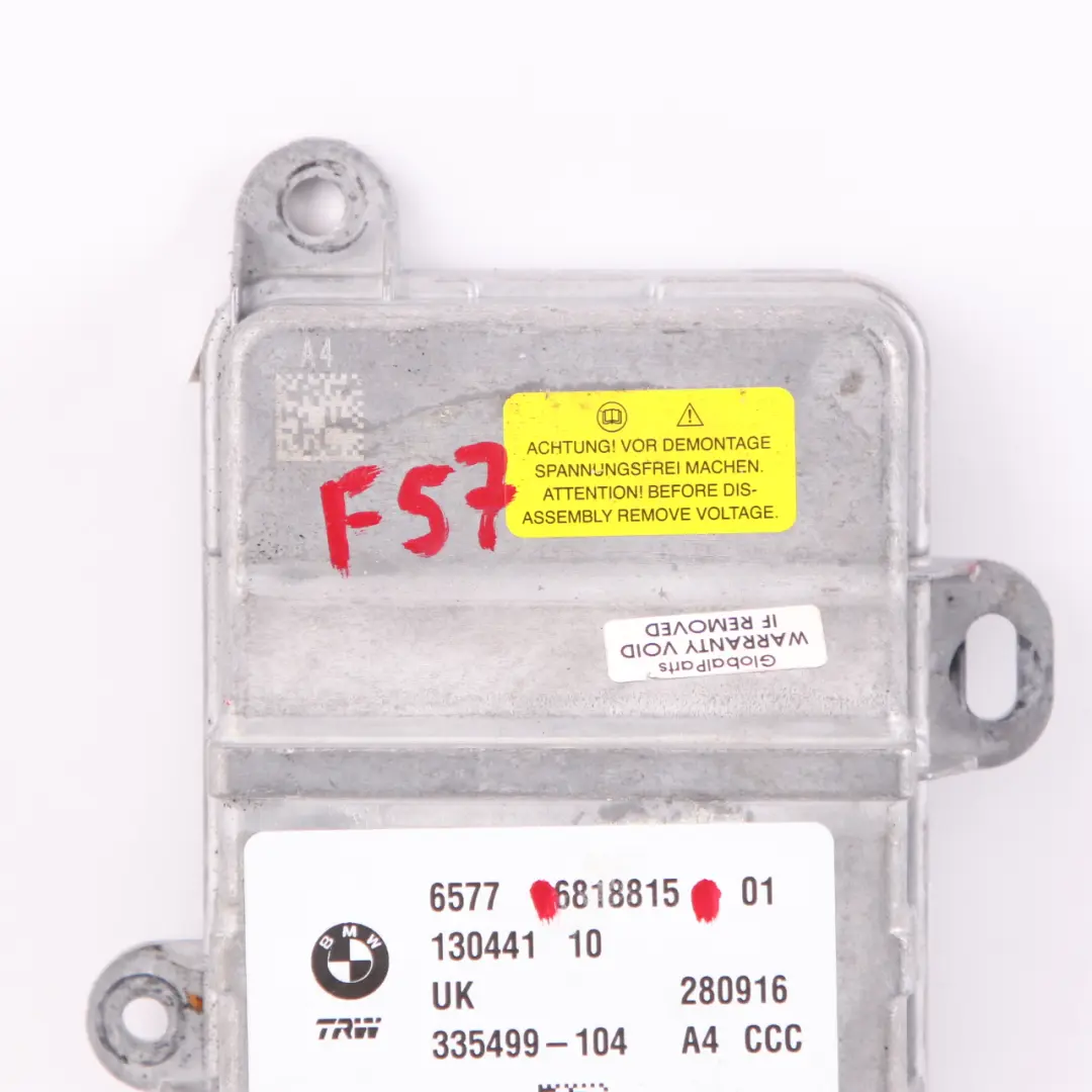 Mini Cooper One F57 Convertible Airbag ECU Control Unit Module - SKU 6818815 - Part number 6818815