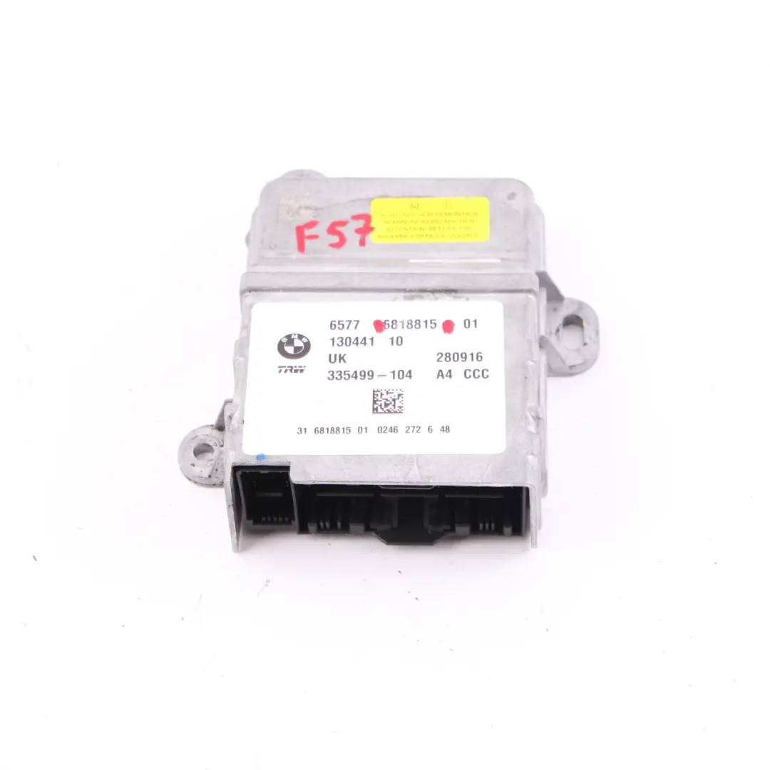 Airbag ECU Control Unit Module to Mini Cooper One F57 Convertible with Part number 6818815 Mini Cooper One F57 Convertible Airbag ECU Control Unit Module - SKU 6818815 - Part number 6818815