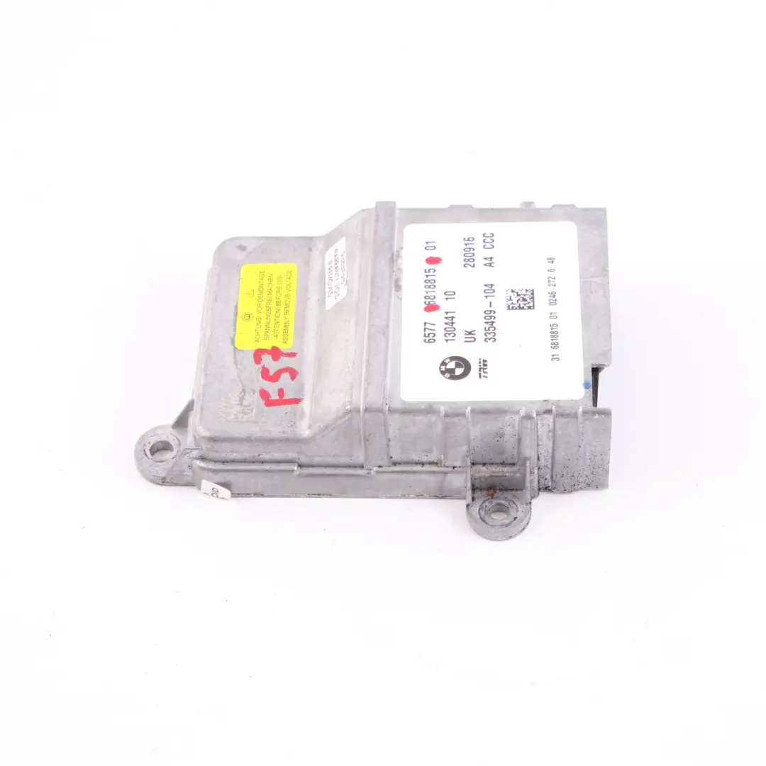 Airbag ECU Control Unit Module to Mini Cooper One F57 Convertible with Part number 6818815 Mini Cooper One F57 Convertible Airbag ECU Control Unit Module - SKU 6818815 - Part number 6818815