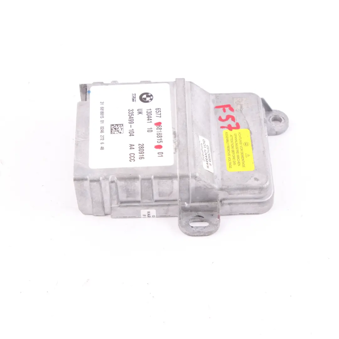 Airbag ECU Control Unit Module to Mini Cooper One F57 Convertible with Part number 6818815 Mini Cooper One F57 Convertible Airbag ECU Control Unit Module - SKU 6818815 - Part number 6818815
