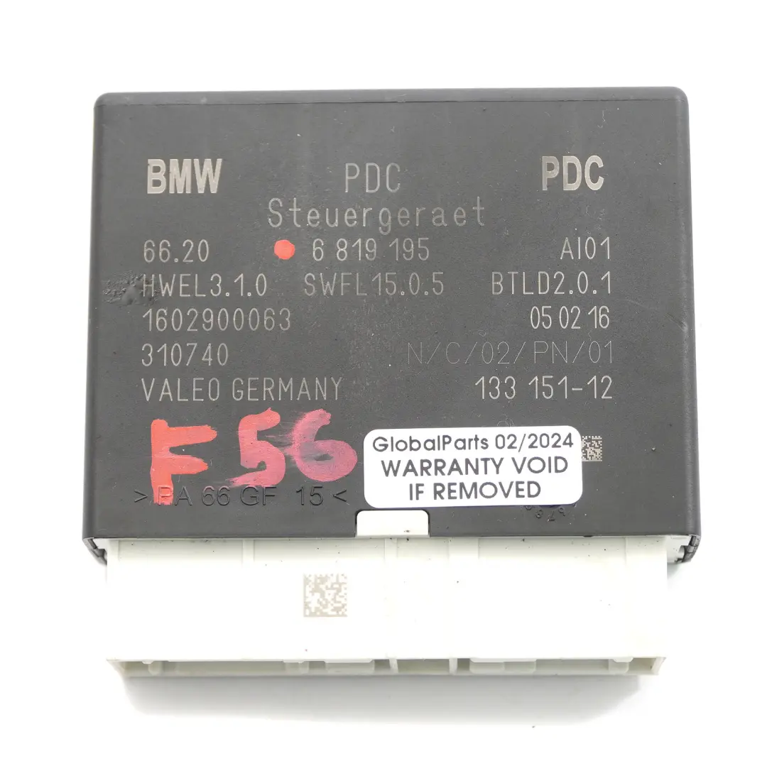 Module PDC BMW F45 X3 F25 Mini F55 F56 Capteur distance stationnement pour à propos du numéro de pièce 6819195 Module PDC BMW F45 X3 F25 Mini F55 F56 Capteur distance stationnement - SKU 6819195 - Numéro de pièce 6819195