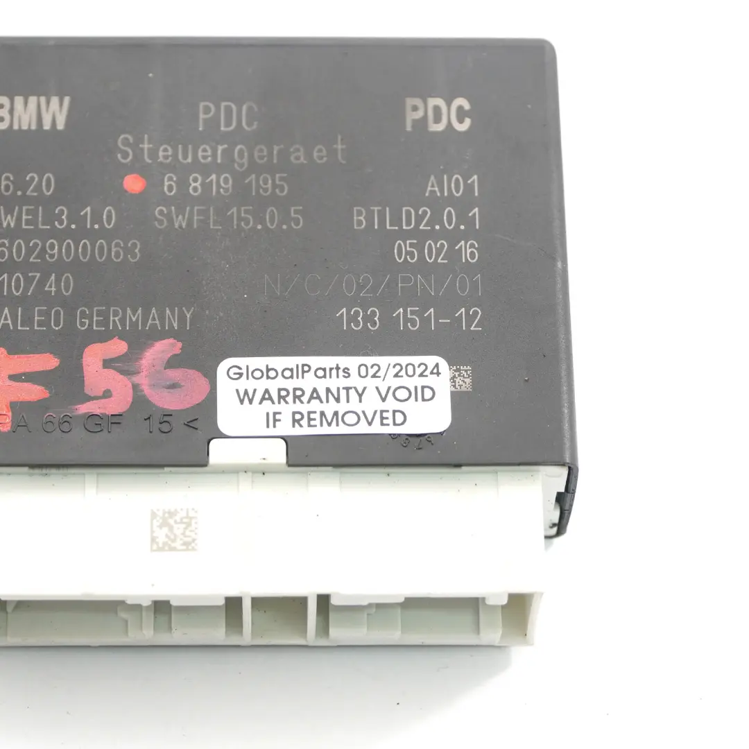 Modulo PDC BMW F45 X3 F25 Mini F55 F56 Unità sensore distanza parcheggio per con numero di parte 6819195 Modulo PDC BMW F45 X3 F25 Mini F55 F56 Unità sensore distanza parcheggio - SKU 6819195 - Numero di parte 6819195