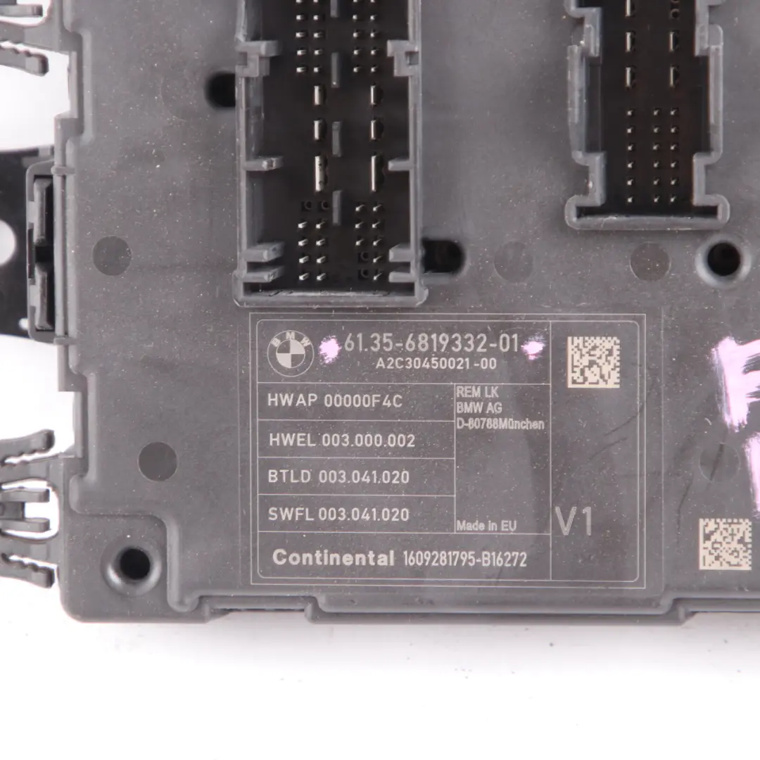  Control Unit Module BMW F20 F21 F30 F31 F32 Rear Body REM - SKU 6819332 - Part number 6819332