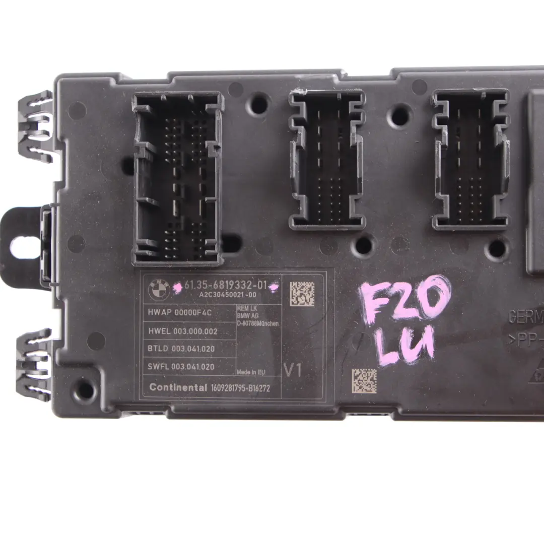  Módulo Unidad De Control BMW F20 F21 F30 F31 F32 Carrocería Trasera REM - SKU 6819332 - Número de pieza 6819332