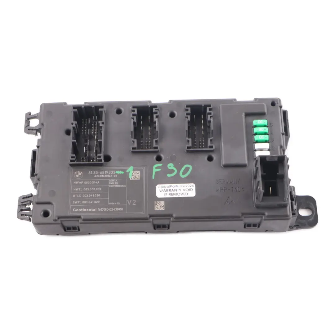 BMW F20 F30 F31 F32 F36 Rear Body Control Unit Module V2 - SKU 6819333-1 - Part number 6819333