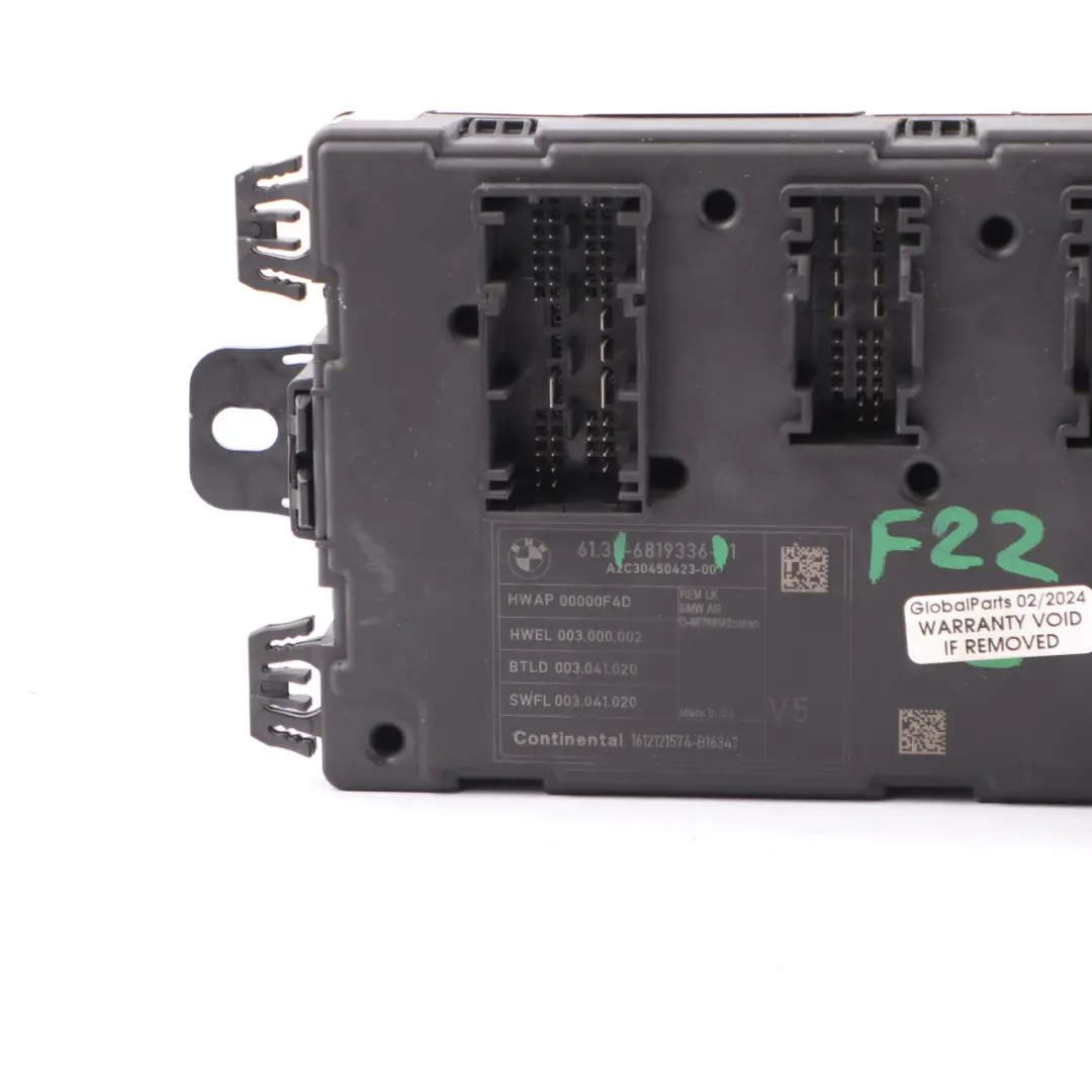 BMW F20 F21 F22 F30 F31 F32 F33 Fuse Box Body Control Unit Modul REM V5 - SKU 6819336 - Teilenummer 6819336