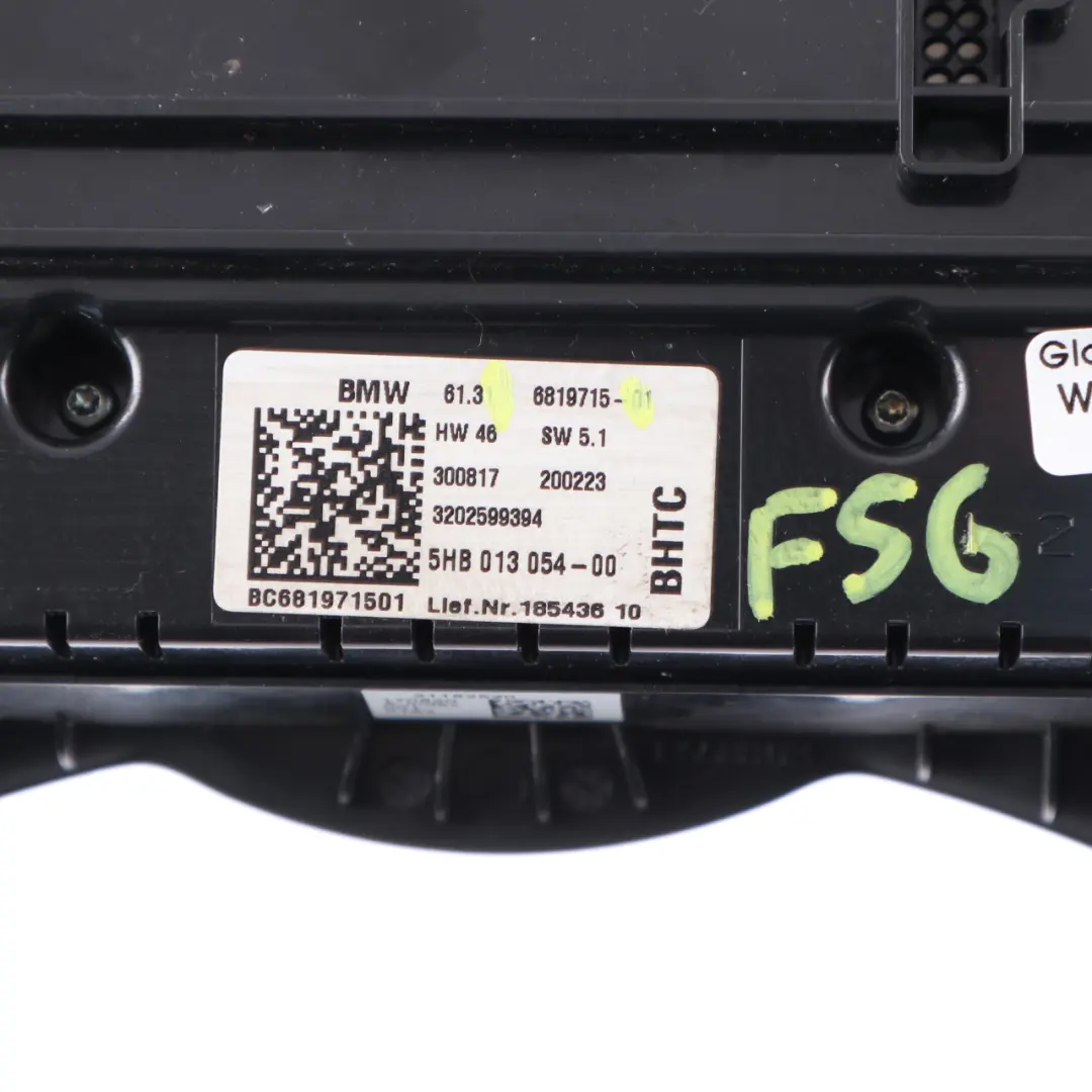 Panel control automático aire acondicionado para Mini F55 F56 F57 Cabrio con número de pieza 6819715 Mini F55 F56 F57 Cabrio Panel control automático aire acondicionado - SKU 6819715 - Número de pieza 6819715