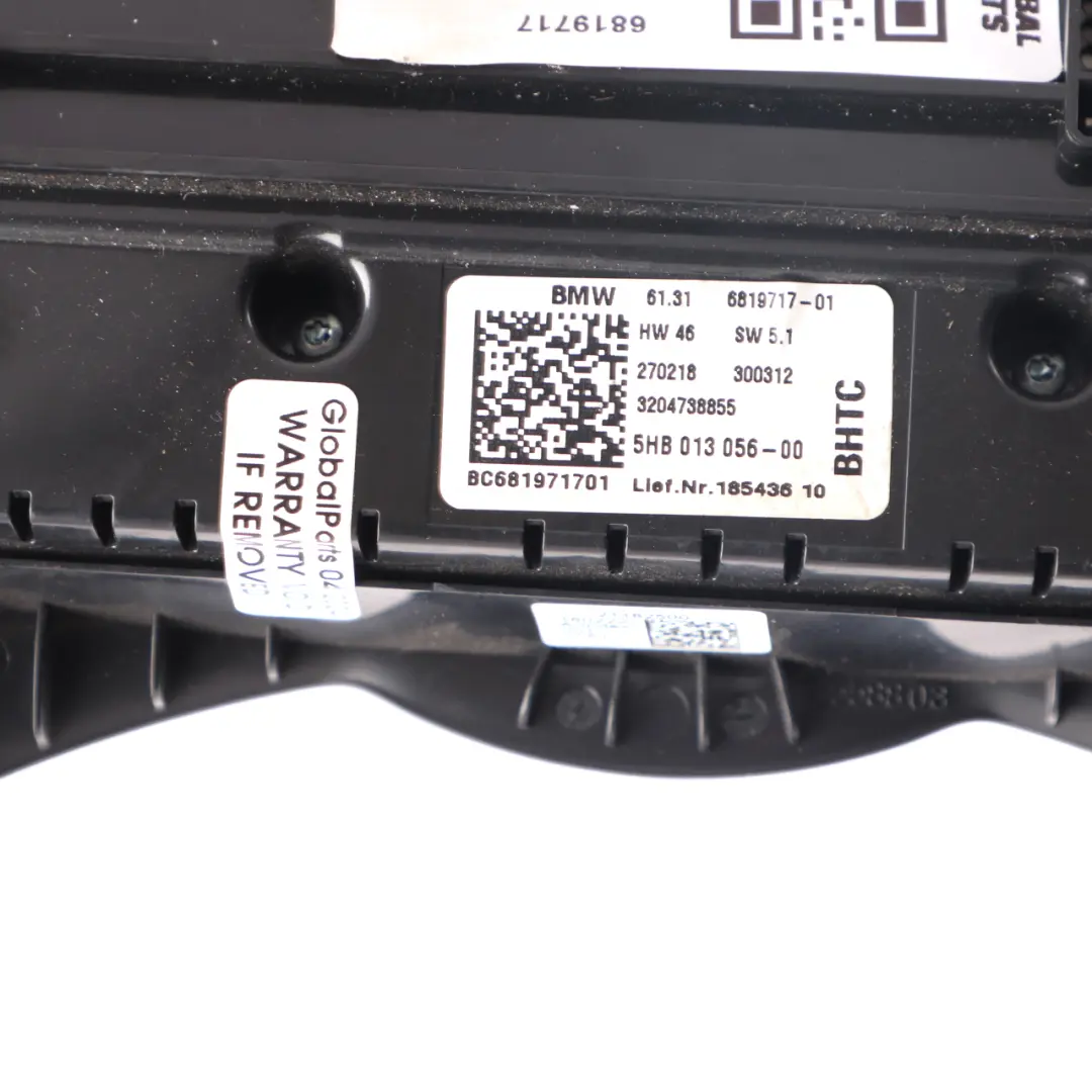 Panneau De Contrôle Climatisation Interrupteur Sièges Chauffants pour Mini F55 F56 à propos du numéro de pièce 6819717 Mini F55 F56 Panneau De Contrôle Climatisation Interrupteur Sièges Chauffants - SKU 6819717 - Numéro de pièce 6819717