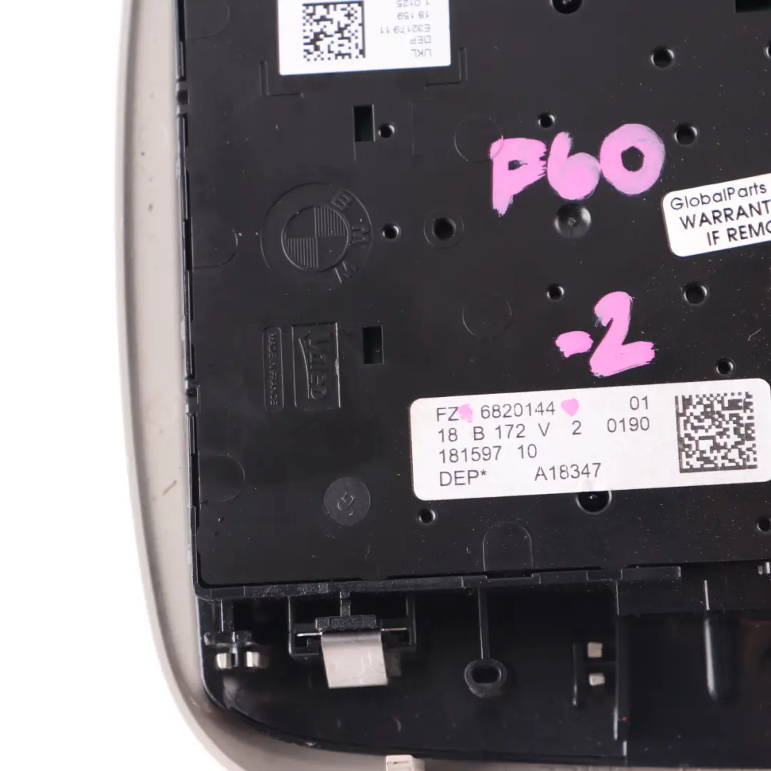 Roof Light Switch Unit Centre Control Panel to Mini F54 F55 F56 F60 with Part number 6820144 Mini F54 F55 F56 F60 Roof Light Switch Unit Centre Control Panel - SKU 6820144-2 - Part number 6820144