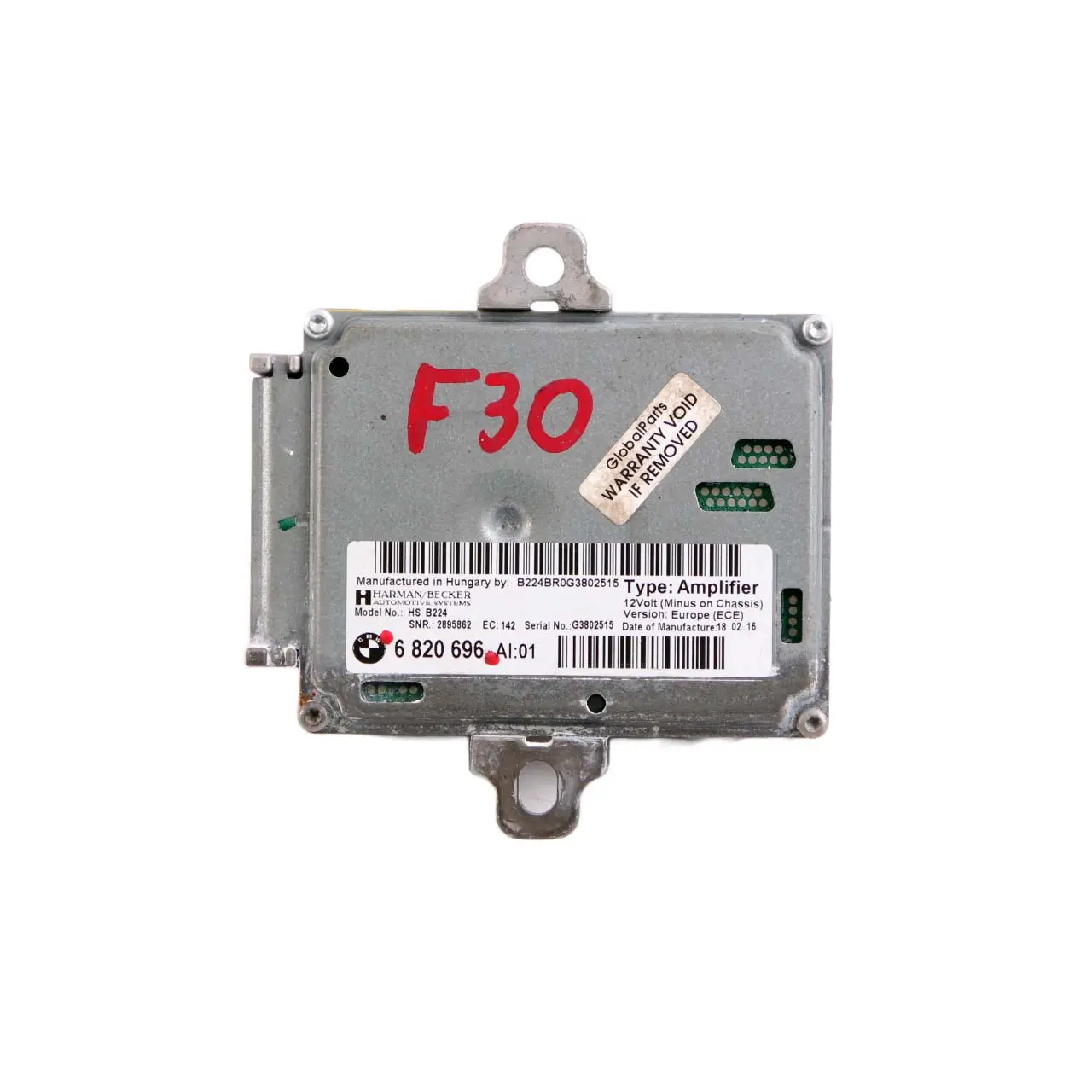 BMW F30 F31 F32 Control Unit Module Active Sound Design 6820696