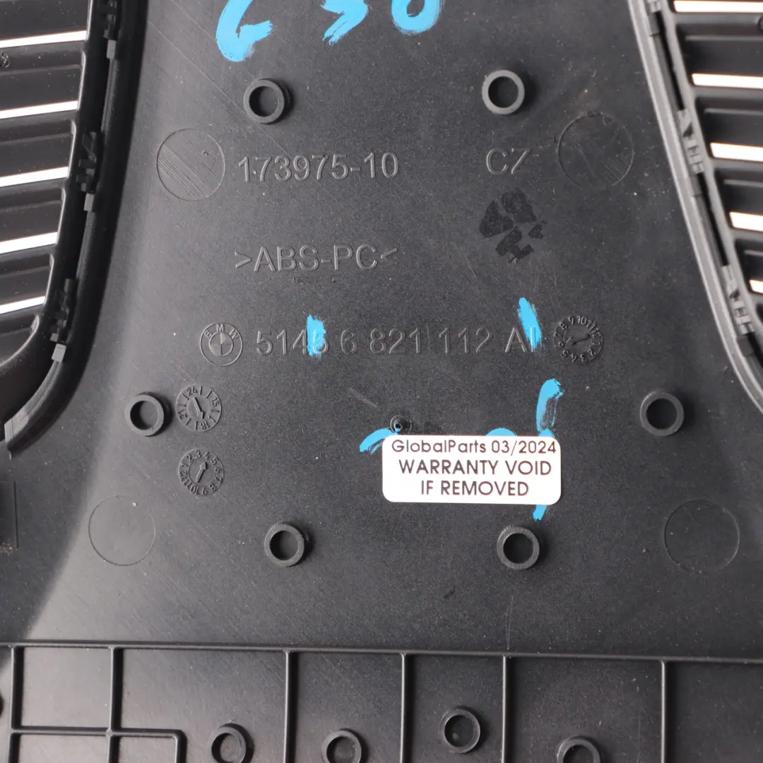 Speaker Cover Centre Dashboard Air Vent Trim Dash Panel Black to BMW G30 with Part number 6821112 BMW G30 Speaker Cover Centre Dashboard Air Vent Trim Dash Panel Black - SKU 6821112 - Part number 6821112