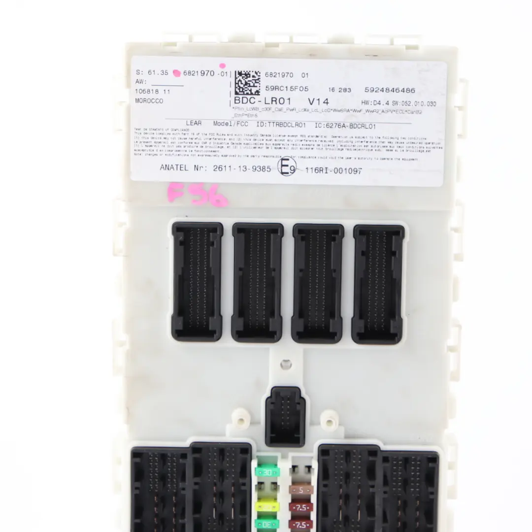 ECU Body Domain Controller BDC Modul für Mini Cooper One F54 F55 F56 F60 mit Teilenummer 6821970 Mini Cooper One F54 F55 F56 F60 ECU Body Domain Controller BDC Modul - SKU 6821970 - Teilenummer 6821970