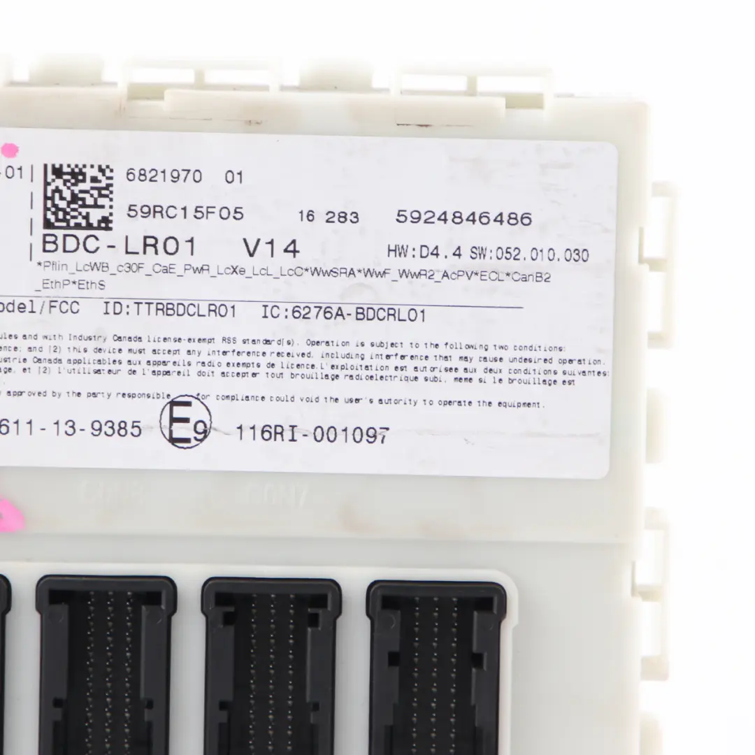 ECU Body Domain Controller BDC Módulo para Mini Cooper One F54 F55 F56 F60 con número de pieza 6821970 Mini Cooper One F54 F55 F56 F60 ECU Body Domain Controller BDC Módulo - SKU 6821970 - Número de pieza 6821970