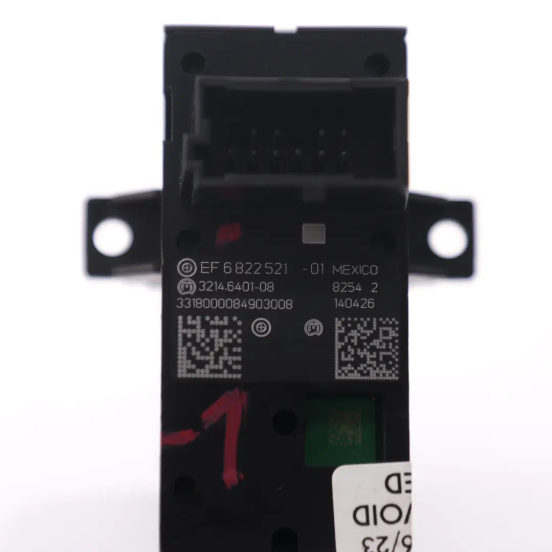 BMW i3 I01 Freno Estacionamiento Freno de mano Interruptor Botón Unidad - SKU 6822521-1 - Número de pieza 6822521