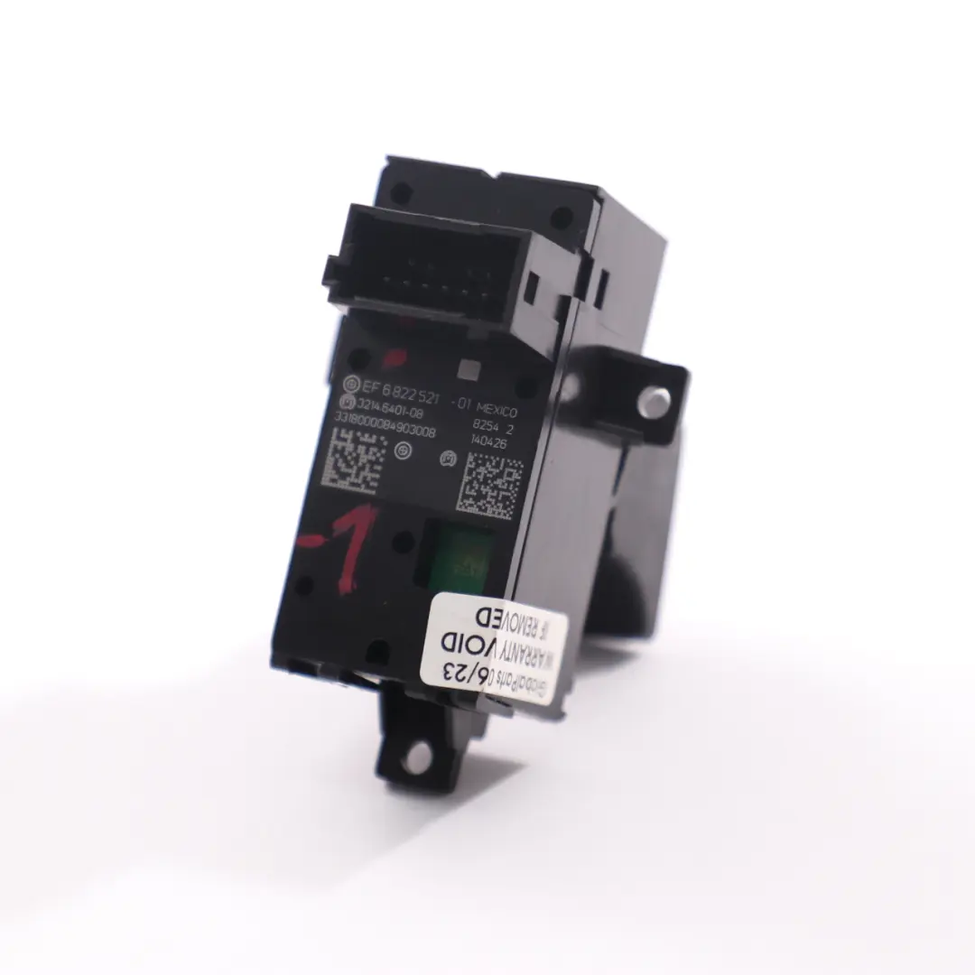 BMW i3 I01 Freno Estacionamiento Freno de mano Interruptor Botón Unidad - SKU 6822521-1 - Número de pieza 6822521